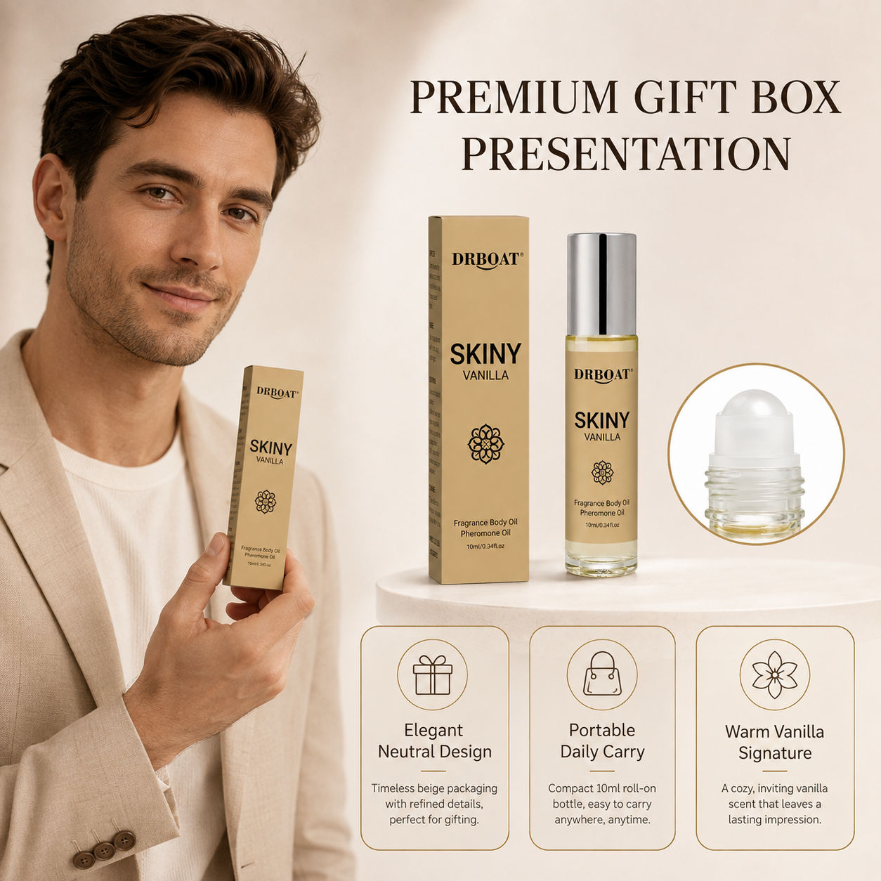 Men Roll On Fragrance Oil, Ski - Perfume Alcohol Fragrance 评论和价格