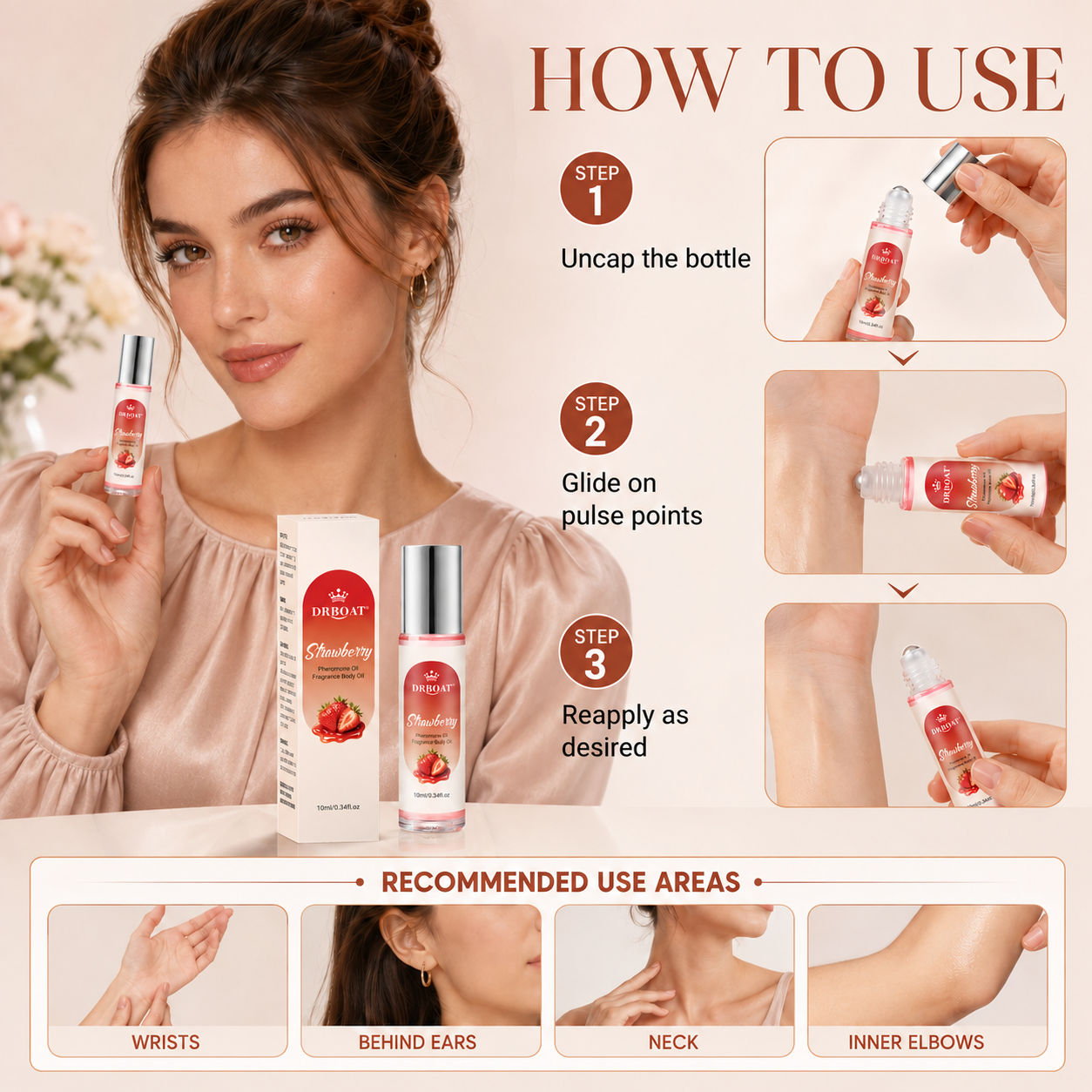 Strawberry Roll-On Perfume Oil - Perfume Fragrance Oil 评论和价格